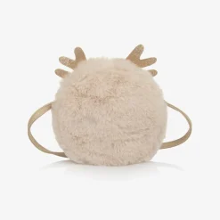 NAME IT Girls Beige Faux Fur Deer Bag (14cm) Hot