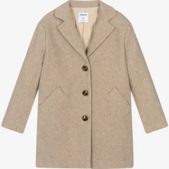 Mayoral Girls Beige Felted Coat Outlet