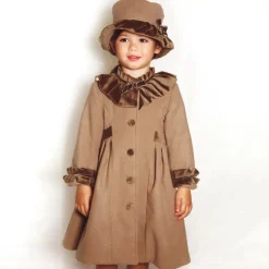 Sarah Louise Girls Beige Felted Hat & Coat Set Best