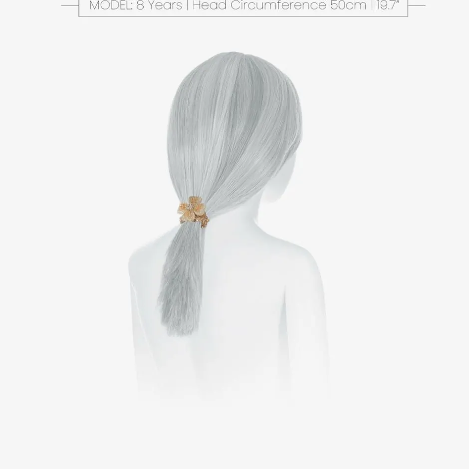 David Charles Girls Beige Flower Hair Elastic (4cm) Online