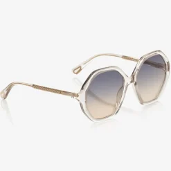 Chloé Girls Beige Hexagonal Sunglasses Hot
