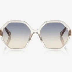 Chloé Girls Beige Hexagonal Sunglasses Hot