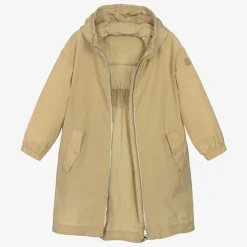 Moncler Enfant Girls Beige Hooded Aloysha Coat Sale
