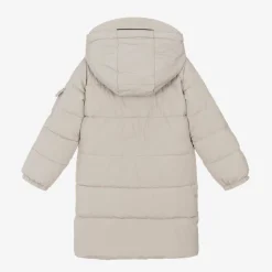 Töastie Girls Beige Hooded Parka Coat Outlet