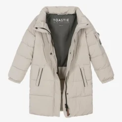 Töastie Girls Beige Hooded Parka Coat Outlet