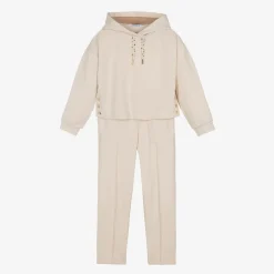 Mayoral Girls Beige Hooded Tracksuit Best