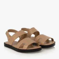 Age of Innocence Girls Beige Leather Sandals Sale