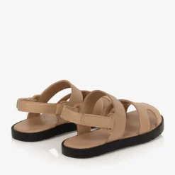Age of Innocence Girls Beige Leather Sandals Sale