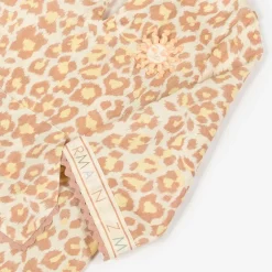 Zimmermann Girls Beige Leopard Print Cotton Beach Kaftan LemonLeopard Clearance