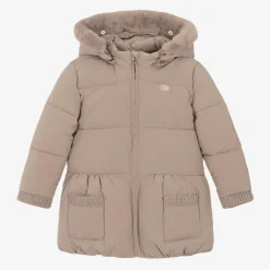Tartine et Chocolat Girls Beige Padded Puffer Coat Clearance