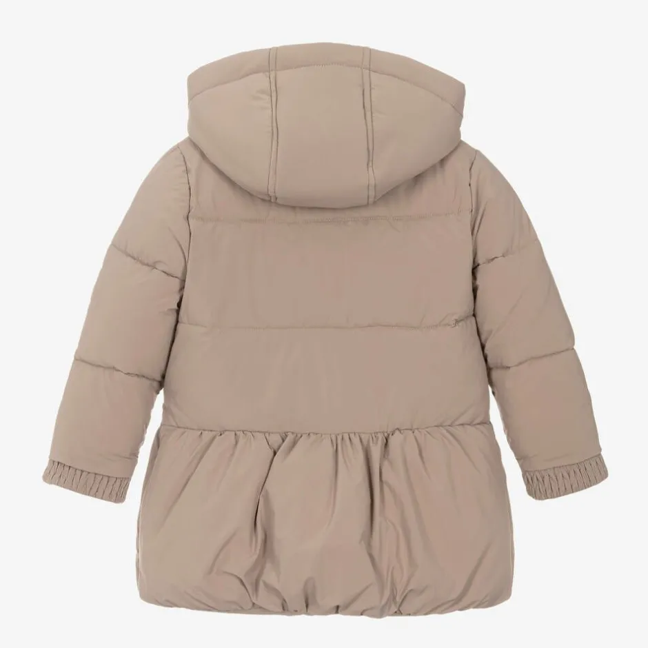 Tartine et Chocolat Girls Beige Padded Puffer Coat Clearance