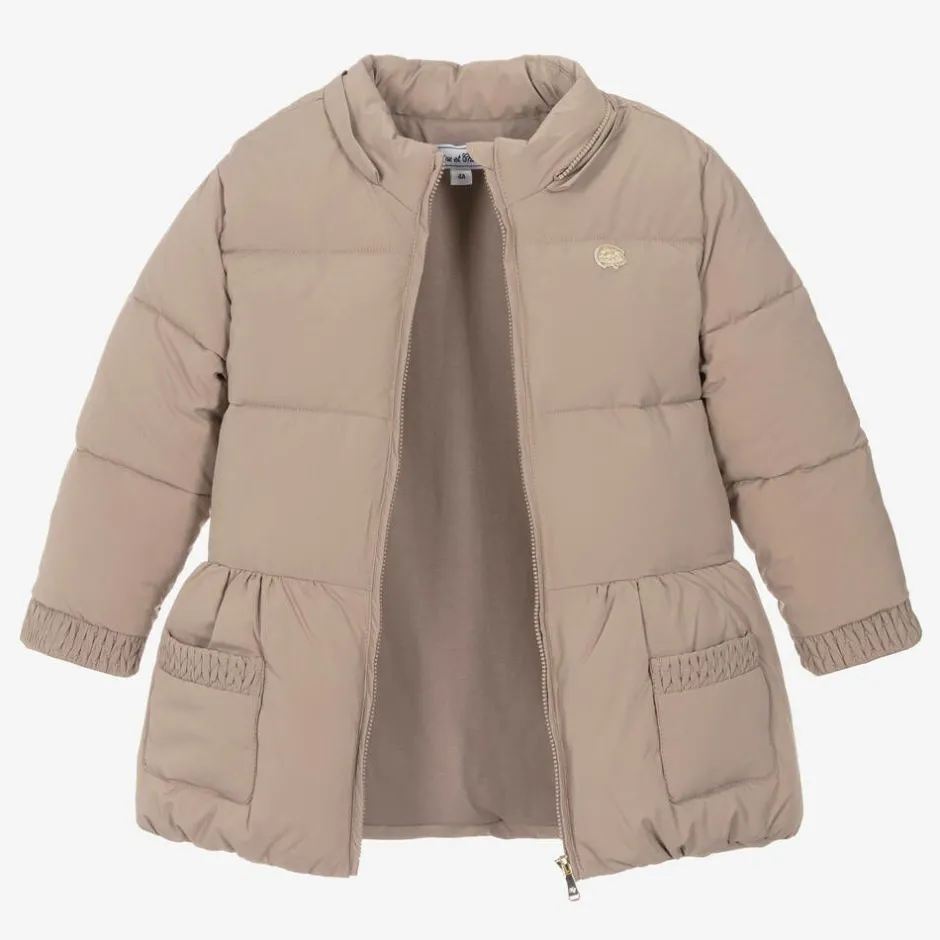 Tartine et Chocolat Girls Beige Padded Puffer Coat Clearance