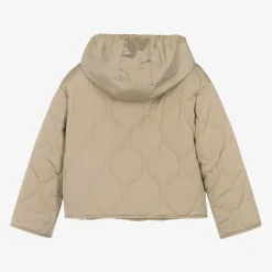 Emporio Armani Girls Beige Quilted Jacket