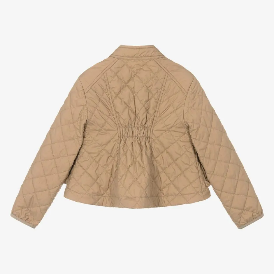 Moncler Enfant Girls Beige Quilted Kamaria Jacket Sale
