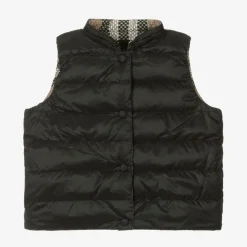 Burberry Girls Beige Reversible Check Gilet Clearance