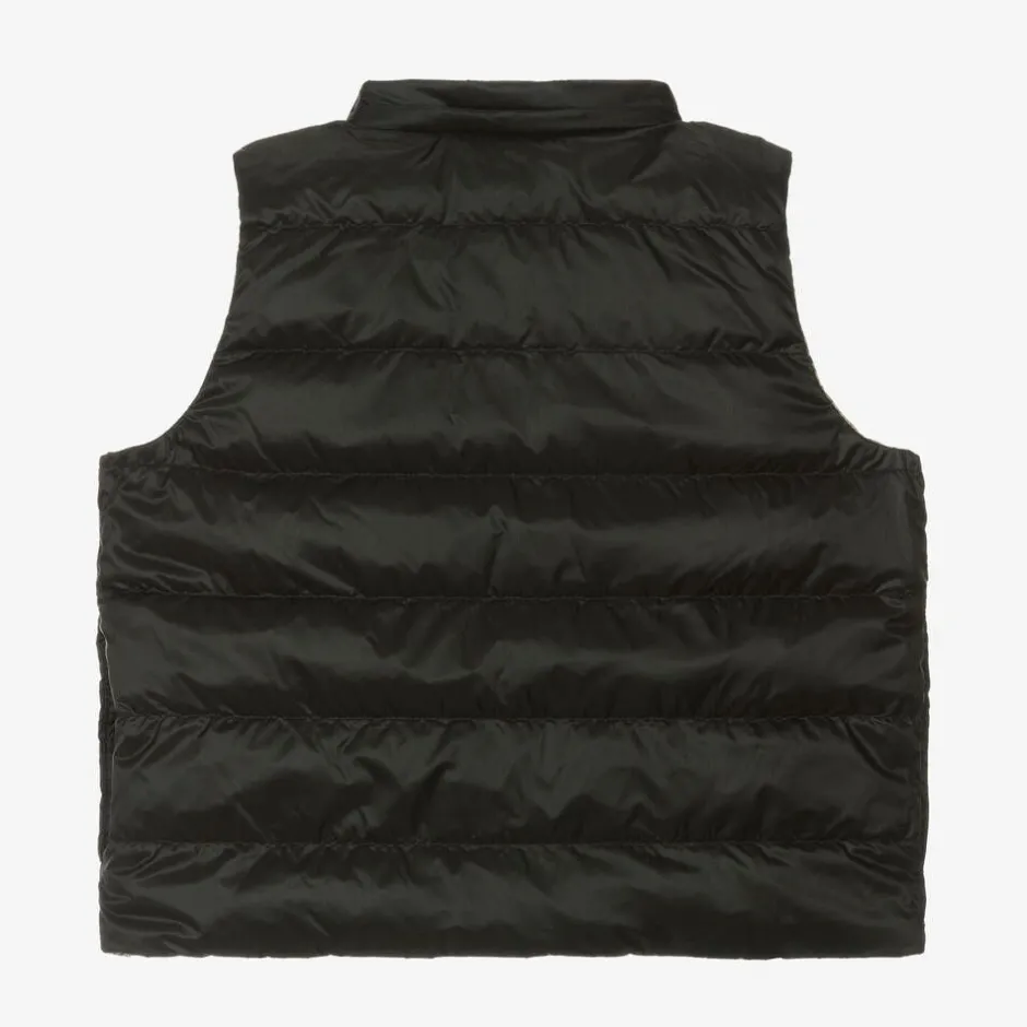 Burberry Girls Beige Reversible Check Gilet Clearance