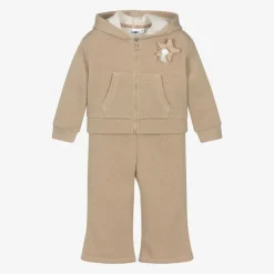 iDO Baby Girls Beige Sparkle Star Tracksuit Hot