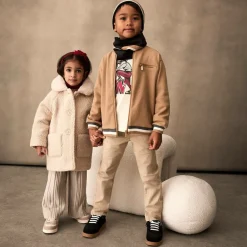 Mayoral Girls Beige Suede Leather High-Top Trainers Best