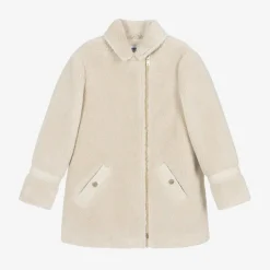 Mayoral Girls Beige Teddy Fleece Coat
