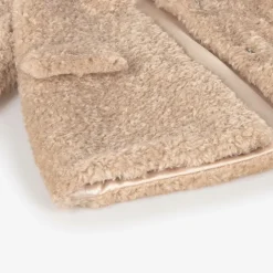 Monnalisa Girls Beige Teddy Fleece Coat Best