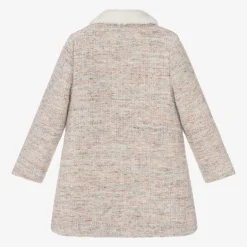 Tartine et Chocolat Girls Beige Tweed Coat Clearance