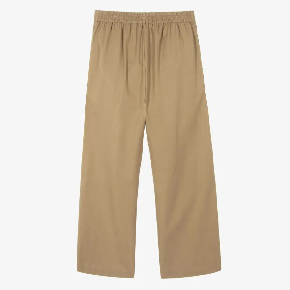 Burberry Girls Beige Wide Leg Twill Trousers Best