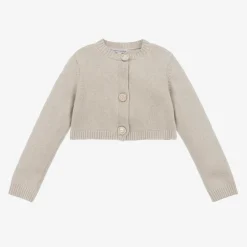 Beatrice amp; George Girls Beige Wool & Cashmere Cardigan Outlet