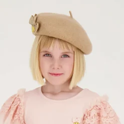 Angels Face Girls Beige Wool Beret Sand Best