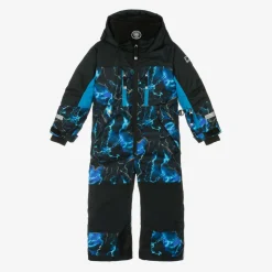 Deux par Deux Girls Black & Blue Storm Snowsuit Set Best
