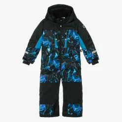 Deux par Deux Girls Black & Blue Storm Snowsuit Set Best
