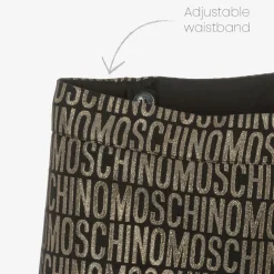 Moschino Kid-Teen Girls Black & Gold Jacquard Skirt Outlet