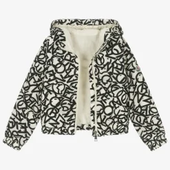 Moncler Enfant Girls Black & Ivory Maisha Jacket Sale