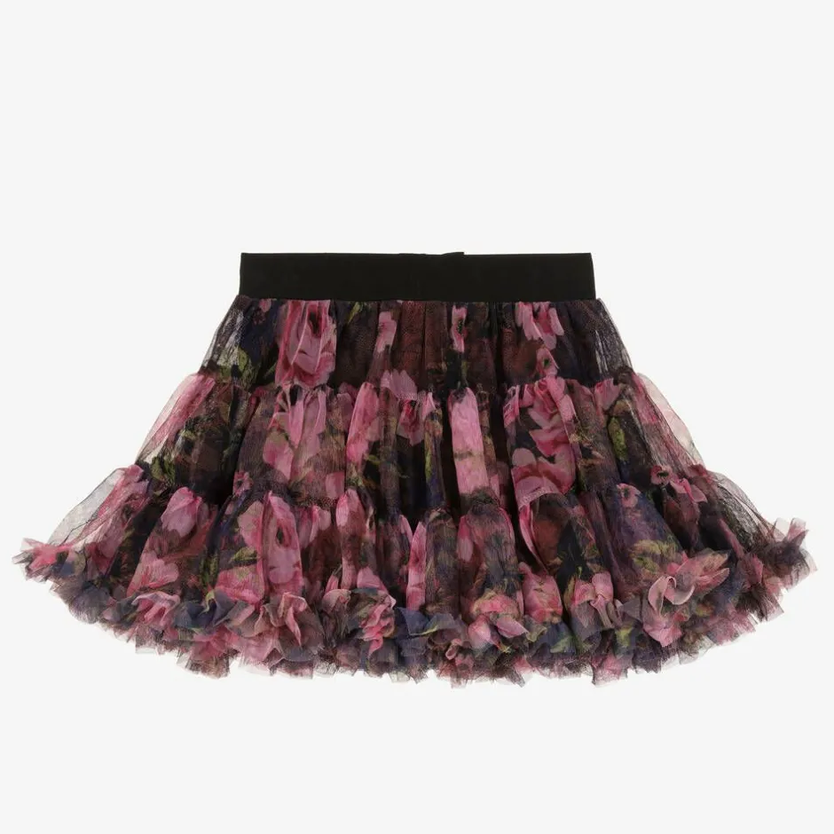 Angels Face Girls & Pink Rose Tulle Tutu Skirt Black Sale