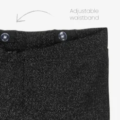 NAME IT Girls Black & Silver Shimmer Trousers Best