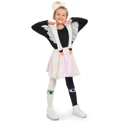 Wauw Capow Girls Black & White Organic Cotton Tights Online