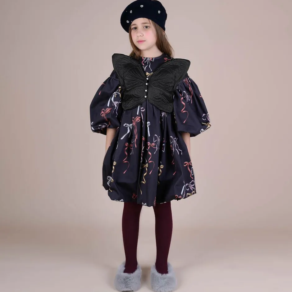 RaspberryPlum Girls Black Butterfly Dress-Up Top Clearance