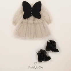 RaspberryPlum Girls Black Butterfly Dress-Up Top Clearance
