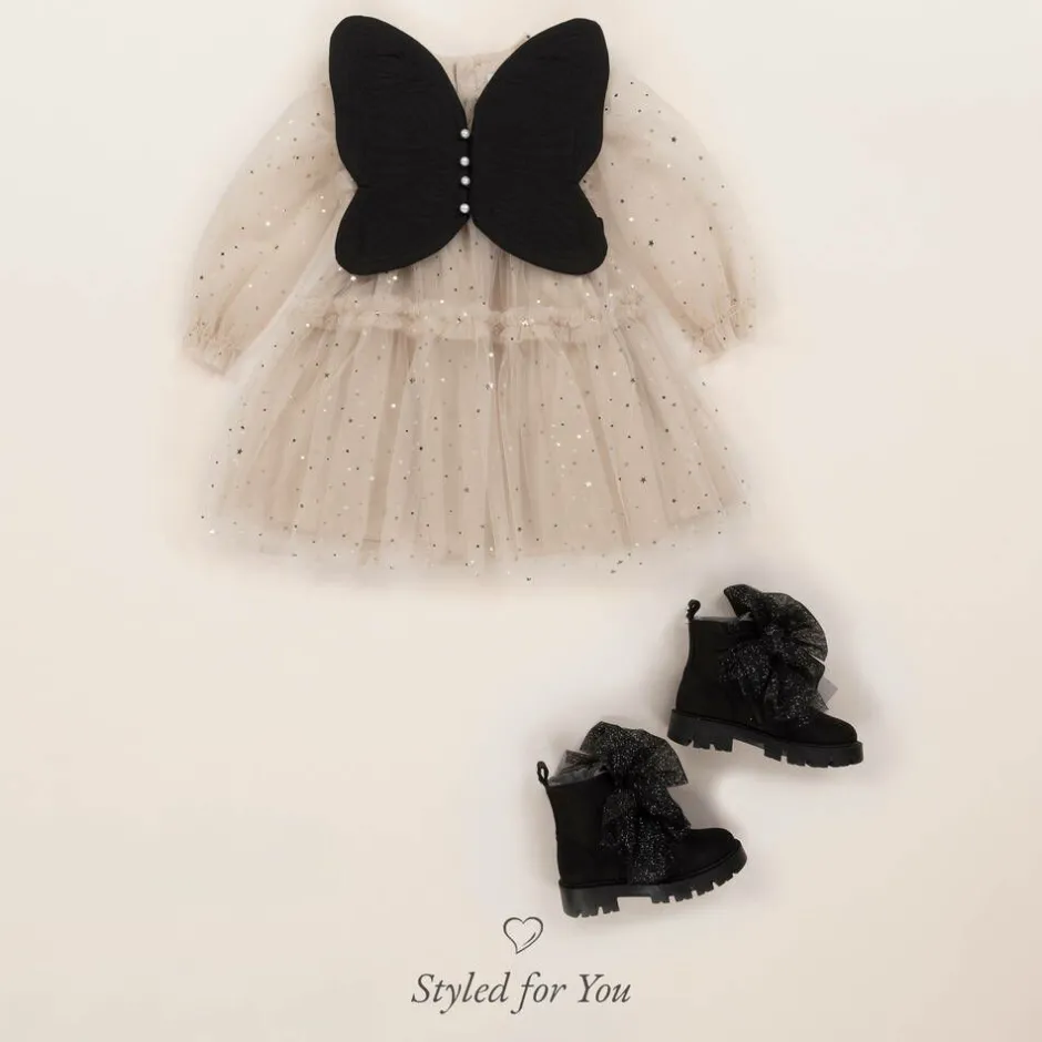 RaspberryPlum Girls Black Butterfly Dress-Up Top Clearance