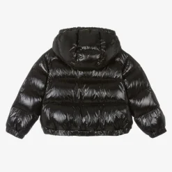 Moncler Enfant Girls Black Checked Dale Down Jacket Discount