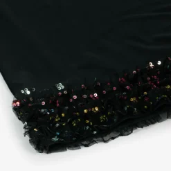 AIGNER Girls Black Cotton Handbag Print Dress Outlet