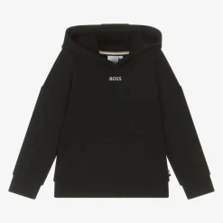 BOSS Girls Black Cotton Hoodie Hot