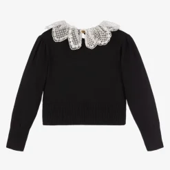 Angels Face Girls Cotton Knit Sweater Black Clearance