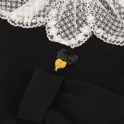 Angels Face Girls Cotton Knit Sweater Black Clearance