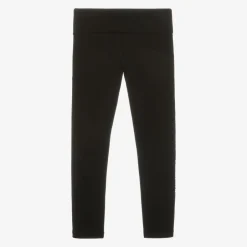 EA7 Emporio Armani Girls Black Cotton Leggings Online