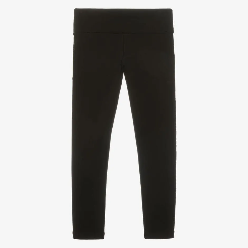 EA7 Emporio Armani Girls Black Cotton Leggings Online
