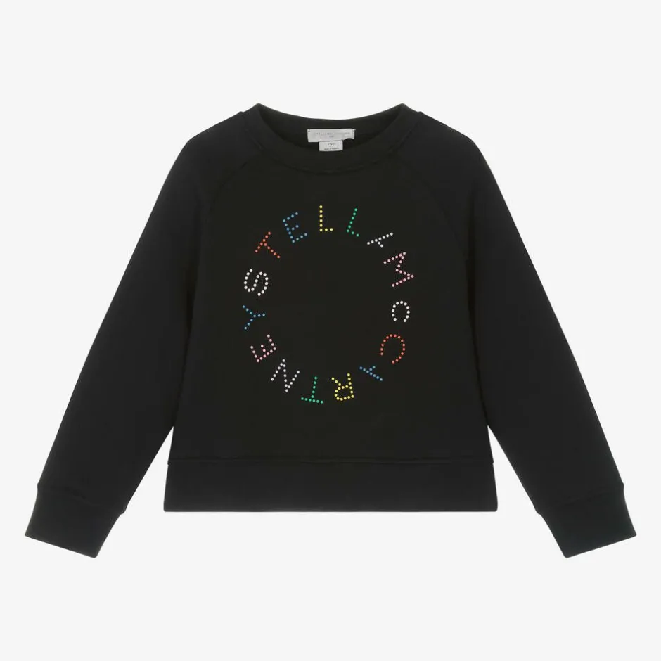 Stella McCartney Kids Girls Black Cotton Sweatshirt Outlet