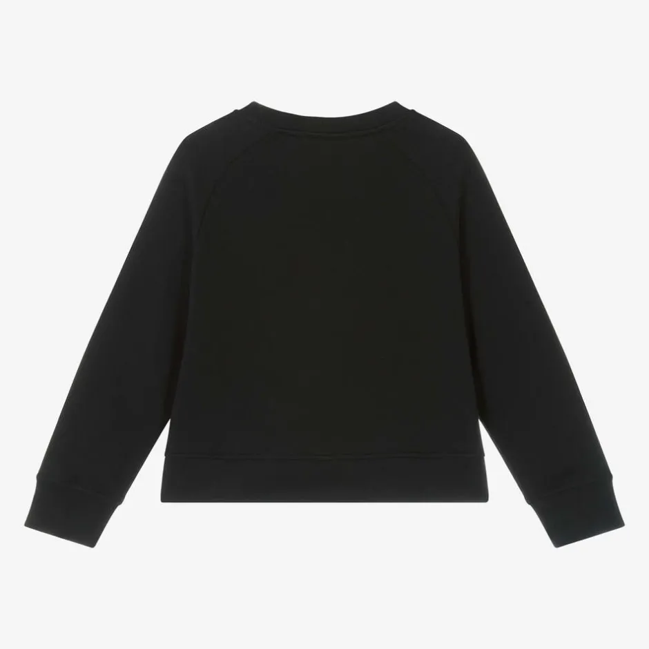 Stella McCartney Kids Girls Black Cotton Sweatshirt Outlet