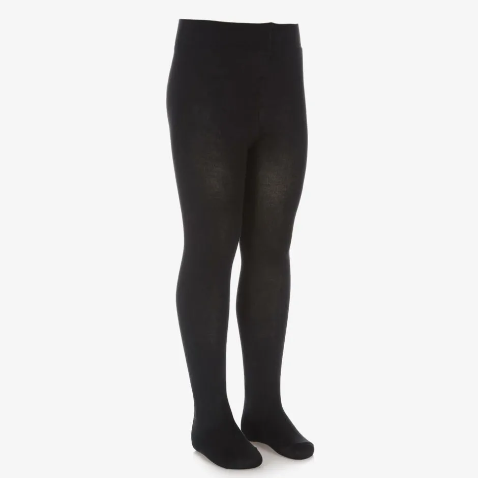 Falke Girls Black Cotton Tights Clearance