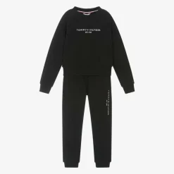 Tommy Hilfiger Girls Black Cotton Tracksuit Best