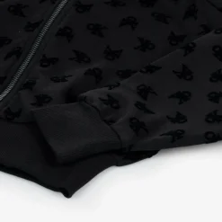 Calvin Klein Girls Black Cotton Zip-Up Hoodie Discount